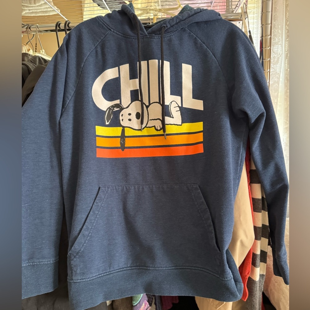 Blue hoodie with Snoopy